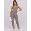 imageCaracilia Women Jumpsuits 2025 Summer Sleeveless Backless Tank Top Rompers Yoga Gym Workout Jumper One Piece OutfitsBrown
