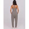 imageCaracilia Women Jumpsuits 2025 Summer Sleeveless Backless Tank Top Rompers Yoga Gym Workout Jumper One Piece OutfitsBrown