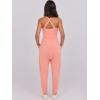 imageCaracilia Women Jumpsuits 2025 Summer Sleeveless Backless Tank Top Rompers Yoga Gym Workout Jumper One Piece OutfitsCoral