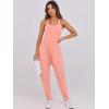 imageCaracilia Women Jumpsuits 2025 Summer Sleeveless Backless Tank Top Rompers Yoga Gym Workout Jumper One Piece OutfitsCoral