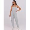 imageCaracilia Women Jumpsuits 2025 Summer Sleeveless Backless Tank Top Rompers Yoga Gym Workout Jumper One Piece OutfitsGrey