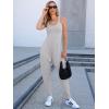 imageCaracilia Women Jumpsuits 2025 Summer Sleeveless Backless Tank Top Rompers Yoga Gym Workout Jumper One Piece OutfitsGrey