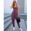 imageCaracilia Women Jumpsuits 2025 Summer Sleeveless Backless Tank Top Rompers Yoga Gym Workout Jumper One Piece OutfitsPurple