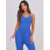 imageCaracilia Women Jumpsuits 2025 Summer Sleeveless Backless Tank Top Rompers Yoga Gym Workout Jumper One Piece OutfitsRoyal Blue