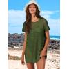 imageCaracilia Women Swimsuit Coverup Crochet Bathing Suit Cover Ups for Swimwear Swim Summer Bikini Beachwear Beach DressArmy Green