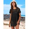 imageCaracilia Women Swimsuit Coverup Crochet Bathing Suit Cover Ups for Swimwear Swim Summer Bikini Beachwear Beach DressBlack