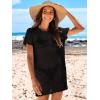 imageCaracilia Women Swimsuit Coverup Crochet Bathing Suit Cover Ups for Swimwear Swim Summer Bikini Beachwear Beach DressBlack