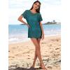 imageCaracilia Women Swimsuit Coverup Crochet Bathing Suit Cover Ups for Swimwear Swim Summer Bikini Beachwear Beach DressCyan