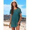 imageCaracilia Women Swimsuit Coverup Crochet Bathing Suit Cover Ups for Swimwear Swim Summer Bikini Beachwear Beach DressCyan