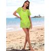 imageCaracilia Women Swimsuit Coverup Crochet Bathing Suit Cover Ups for Swimwear Swim Summer Bikini Beachwear Beach DressGreen