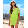 imageCaracilia Women Swimsuit Coverup Crochet Bathing Suit Cover Ups for Swimwear Swim Summer Bikini Beachwear Beach DressGreen