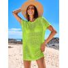 imageCaracilia Women Swimsuit Coverup Crochet Bathing Suit Cover Ups for Swimwear Swim Summer Bikini Beachwear Beach DressGreen