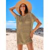 imageCaracilia Women Swimsuit Coverup Crochet Bathing Suit Cover Ups for Swimwear Swim Summer Bikini Beachwear Beach DressKhaki