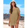 imageCaracilia Women Swimsuit Coverup Crochet Bathing Suit Cover Ups for Swimwear Swim Summer Bikini Beachwear Beach DressKhaki