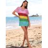 imageCaracilia Women Swimsuit Coverup Crochet Bathing Suit Cover Ups for Swimwear Swim Summer Bikini Beachwear Beach DressRainbow