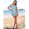 imageCaracilia Women Swimsuit Coverup Crochet Bathing Suit Cover Ups for Swimwear Swim Summer Bikini Beachwear Beach DressSky Blue