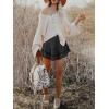 imageCaracilia Mini Skirts for Women Summer Casual Boho Crochet Ruffle Flowy Skirt Built in Shorts 2025 Fashion Trendy SkortsBlack