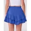 imageCaracilia Mini Skirts for Women Summer Casual Boho Crochet Ruffle Flowy Skirt Built in Shorts 2025 Fashion Trendy SkortsBlue