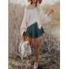 imageCaracilia Mini Skirts for Women Summer Casual Boho Crochet Ruffle Flowy Skirt Built in Shorts 2025 Fashion Trendy SkortsDark Green