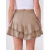 imageCaracilia Mini Skirts for Women Summer Casual Boho Crochet Ruffle Flowy Skirt Built in Shorts 2025 Fashion Trendy SkortsKhaki