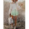 imageCaracilia Mini Skirts for Women Summer Casual Boho Crochet Ruffle Flowy Skirt Built in Shorts 2025 Fashion Trendy SkortsLight Green