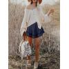 imageCaracilia Mini Skirts for Women Summer Casual Boho Crochet Ruffle Flowy Skirt Built in Shorts 2025 Fashion Trendy SkortsNavy Blue