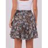 imageCaracilia Skorts for Women Boho Casual Beach Mini Skirts Summer Floral Ruffle Chiffon Flowy Shorts 2025 Trendy OutfitsBrown Pink Floral