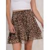imageCaracilia Skorts for Women Boho Casual Beach Mini Skirts Summer Floral Ruffle Chiffon Flowy Shorts 2025 Trendy OutfitsPink Dot