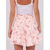 imageCaracilia Skorts for Women Boho Casual Beach Mini Skirts Summer Floral Ruffle Chiffon Flowy Shorts 2025 Trendy OutfitsRed Leaf