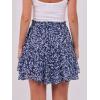 imageCaracilia Skorts for Women Boho Casual Beach Mini Skirts Summer Floral Ruffle Chiffon Flowy Shorts 2025 Trendy OutfitsWhite Leaf