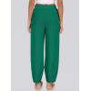 imageCaracilia Women Barrel Wide Leg Pants Casual Elastic Waist Loose Comfy Spring Vacation Travel Baggy Lounge SweatpantsDark Green