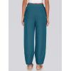 imageCaracilia Women Barrel Wide Leg Pants Casual Elastic Waist Loose Comfy Spring Vacation Travel Baggy Lounge SweatpantsLake Green