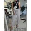 imageCaracilia Women Barrel Wide Leg Pants Casual Elastic Waist Loose Comfy Spring Vacation Travel Baggy Lounge SweatpantsLight Gray