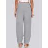 imageCaracilia Women Barrel Wide Leg Pants Casual Elastic Waist Loose Comfy Spring Vacation Travel Baggy Lounge SweatpantsLight Gray