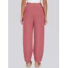 imageCaracilia Women Barrel Wide Leg Pants Casual Elastic Waist Loose Comfy Spring Vacation Travel Baggy Lounge SweatpantsRust Red