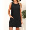 imageCaracilia Women Corduroy Overall Dress Casual Sleeveless Romper Jumper Mini Dresses Pinafore Skirtall 2025 Trendy OutfitsBlack