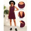 imageCaracilia Women Corduroy Overall Dress Casual Sleeveless Romper Jumper Mini Dresses Pinafore Skirtall 2025 Trendy OutfitsBurgundy