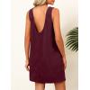 imageCaracilia Women Corduroy Overall Dress Casual Sleeveless Romper Jumper Mini Dresses Pinafore Skirtall 2025 Trendy OutfitsBurgundy