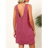 imageCaracilia Women Corduroy Overall Dress Casual Sleeveless Romper Jumper Mini Dresses Pinafore Skirtall 2025 Trendy OutfitsDark Pink