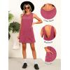 imageCaracilia Women Corduroy Overall Dress Casual Sleeveless Romper Jumper Mini Dresses Pinafore Skirtall 2025 Trendy OutfitsDark Pink
