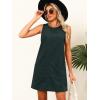 imageCaracilia Women Corduroy Overall Dress Casual Sleeveless Romper Jumper Mini Dresses Pinafore Skirtall 2025 Trendy OutfitsDeep Green