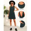 imageCaracilia Women Corduroy Overall Dress Casual Sleeveless Romper Jumper Mini Dresses Pinafore Skirtall 2025 Trendy OutfitsDeep Green