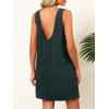 imageCaracilia Women Corduroy Overall Dress Casual Sleeveless Romper Jumper Mini Dresses Pinafore Skirtall 2025 Trendy OutfitsDeep Green