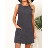 imageCaracilia Women Corduroy Overall Dress Casual Sleeveless Romper Jumper Mini Dresses Pinafore Skirtall 2025 Trendy OutfitsDeep Grey