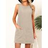 imageCaracilia Women Corduroy Overall Dress Casual Sleeveless Romper Jumper Mini Dresses Pinafore Skirtall 2025 Trendy OutfitsKhaki