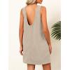 imageCaracilia Women Corduroy Overall Dress Casual Sleeveless Romper Jumper Mini Dresses Pinafore Skirtall 2025 Trendy OutfitsKhaki