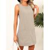 imageCaracilia Women Corduroy Overall Dress Casual Sleeveless Romper Jumper Mini Dresses Pinafore Skirtall 2025 Trendy OutfitsKhaki