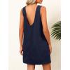 imageCaracilia Women Corduroy Overall Dress Casual Sleeveless Romper Jumper Mini Dresses Pinafore Skirtall 2025 Trendy OutfitsNavy Blue