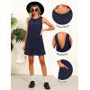 imageCaracilia Women Corduroy Overall Dress Casual Sleeveless Romper Jumper Mini Dresses Pinafore Skirtall 2025 Trendy OutfitsNavy Blue