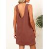 imageCaracilia Women Corduroy Overall Dress Casual Sleeveless Romper Jumper Mini Dresses Pinafore Skirtall 2025 Trendy OutfitsRust Brown